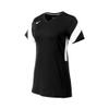 Mizuno Women's Balboa 6 Short Sleeve Volleyball Jersey, Black-White, X-Small view 1
