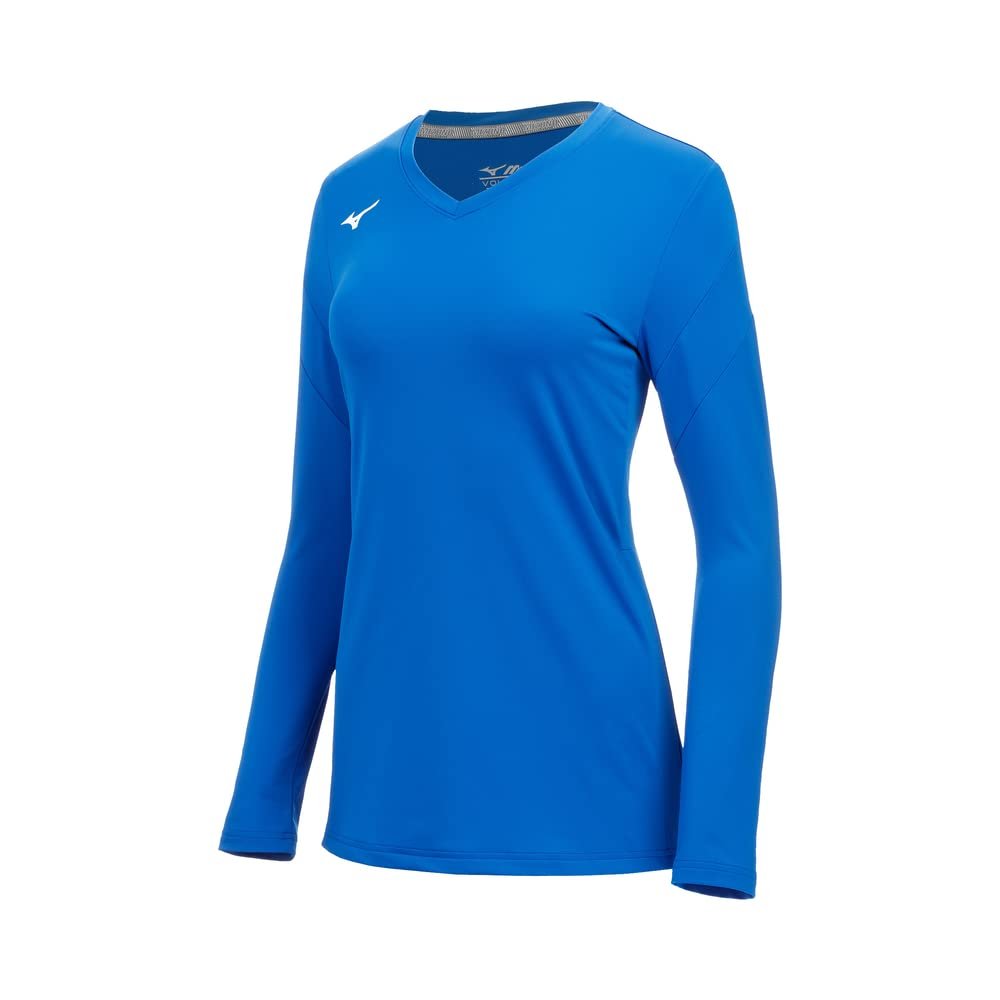 Mizuno Women's Balboa 6 Long Sleeve Volleyball Jersey, Royal, X-Small