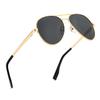 JOVAKIT Kids Small Polarized Aviator Sunglasses for Girls and Boys Age 4-16 (Gold/Grey) view 3