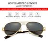 JOVAKIT Kids Small Polarized Aviator Sunglasses for Girls and Boys Age 4-16 (Gold/Grey) view 4