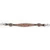 Circle Y White Daisy Filigree Tooling Durable Western Horse Size Adjustable Length Equine Wither Strap for Breast Collar with White Buckstitch Border view 1
