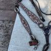 Circle Y White Daisy Filigree Tooling Durable Western Horse Size Adjustable Length Equine Wither Strap for Breast Collar with White Buckstitch Border view 4