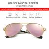 Kids Small Polarized Aviator Sunglasses for Girls and Boys Age 4-16 (Gold/Pink Mirror) view 4