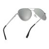 Kids Small Polarized Aviator Sunglasses for Girls and Boys Age 4-16 (Silver/Silver Mirror) view 3