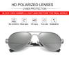 Kids Small Polarized Aviator Sunglasses for Girls and Boys Age 4-16 (Silver/Silver Mirror) view 4