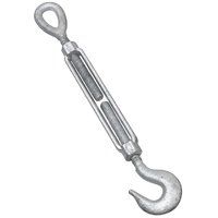 TotalTurf 177501 Hook-Eye Turnbuckle44; Forged Galvanized - .5 x 6