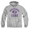 University of North Alabama Official One Color UNA Lions Logo Unisex Adult Pull-Over Hoodie,Athletic Heather, 2X-Large view 1