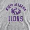 University of North Alabama Official One Color UNA Lions Logo Unisex Adult Pull-Over Hoodie,Athletic Heather, 2X-Large view 2