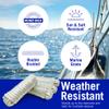 Dock Lines for Boats 3/8" x 15ft, 4 Pack Double Braided Nylon Boat Rope with 12" Loop, Marine Grade Mooring Line for Docking, White - Better Boat view 3