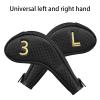 Craftsman Golf 11pcs/Set Meshy Golf Club Iron Head Covers Headcover with No. on Both Sides Suitable for Right and Left Handed Golfer Zipper Closure (Black) view 4