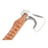 Hand Forged Viking Bearded Axe  1075 High Carbon Steel, Handmade Medieval Style Camping & Hunting Axe with Ash Wood Handle and Leather Sheath (Brown-Hand Forged) view 2