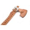 Hand Forged Viking Bearded Axe  1075 High Carbon Steel, Handmade Medieval Style Camping & Hunting Axe with Ash Wood Handle and Leather Sheath (Brown-Hand Forged) view 4