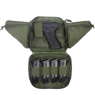 XCSY Concealed Carry Pistol Pouch -, Fanny Pack Holster, Fanny Pistol Purse, Multi-Functional Gun Bag,Suitable for Almost Full-Size Pistols, Such As 1911, Etc (Armygreen)