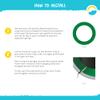 SkyBound 15 Foot Dark Green Trampoline Safety Pad - Spring Cover Fits Up to 8 Inch Springs - Standard view 4