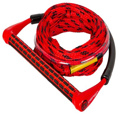 O'Brien 4 Section Poly E Wake Surf Rope Combo, Red