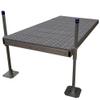 Patriot Complete 4ft x 8ft Low Pro Aluminum Frame Dock Kit with Gray Poly Decking, 6ft HD Pipe Supports (10524) view 1
