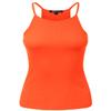 Ribbed Knit Tank Tops Sleeveless Cami Racerback Halter Crewneck Shirts REDOR 2XL view 1