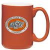 Heritage Pewter Oklahoma State University Cowboys 15 oz. Coffee Mug | Mug for Coffee, Beverages | Intricately Crafted Metal Pewter Inlay view 1