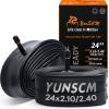 2 Pcs 24" Heavy Duty Bike Tubes 24x2.10/2.4 AV32mm Schrader Valve 24" Bicycle Tubes Compatible with 24 x 2.10 24x2.125 24x2.20 24x2.25 24x2.30 24x2.35 24x2.40 Cruisers, City, Mountain Bike Tire Tubes view 1