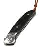 ALBATROSS Premium Damascus Folding Knife - EDC Pocket Knife with VG10 Damascus Steel Blade, Quick Flip Assisted Opening, Luminous Carbon Fiber Handle & Liner Lock - Great Gift for Outdoorsmen - HGDK028-EG view 3