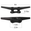 VEITHI 6 inch Electrophoretic Coated Black Dock Cleats, Ideal for Boat, Decks, Piers, Marine Decor view 2