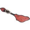 Martin Saddlery Rancher Spurstraps with Paint Wash and Desert Flower Tooling, Pink view 1