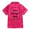 Kids Tales 2Pcs Custom Personalized Satin Pajamas Set Child Short Sleeve Button-Down Silk Loungewear Add Your Own Text Design PJS view 2