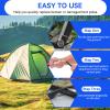 Tent Poles, 2 PCS Adjustable Portable Tent Poles 129.92in Fiberglass Camping Rod Replacement Foldable Lightweight Camping Rod for Tent, Tarp, Canopy, Awning, Shelter view 4