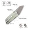 CIVIVI Ki-V Front Flipper Pocket Knife, Double Detent Slip Joint Small Folding Knife with Deep Carry Pocket Clip For Easy EDC C2108A (Natural) view 2