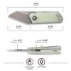 CIVIVI Ki-V Front Flipper Pocket Knife, Double Detent Slip Joint Small Folding Knife with Deep Carry Pocket Clip For Easy EDC C2108A (Natural) view 3