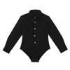 Yeeye Kids Boys Ballroom Salsa Latin Dance Shirt Top Romper Leotard with Bowtie Modern Dancewear Black 12 view 3