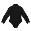 Yeeye Kids Boys Ballroom Salsa Latin Dance Shirt Top Romper Leotard with Bowtie Modern Dancewear Black 12 view 4