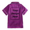 Kids Tales 2Pcs Custom Personalized Satin Pajamas Set Child Short Sleeve Button-Down Silk Loungewear Add Your Own Text Design PJS view 2