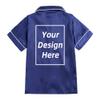 Kids Tales 2Pcs Custom Personalized Satin Pajamas Set Child Short Sleeve Button-Down Silk Loungewear Add Your Own Text Design PJS view 2