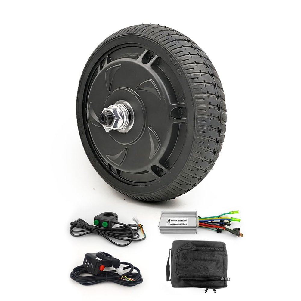 6.5 Inch 350W Brushless Hub Motor Wheel For Homemade Scooter Brushless Controller With Cruise And Thumb Accelerator (48V 350W kit)
