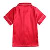 MYGBCPJS 2 Piece Kids Satin Pajamas Set Button-Down Sleepwear Loungewear PJS Shorts Sleeve Tops + Pants Red view 2