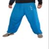 Kung Fu Pants Tai Chi and Wing Chun Bottoms Style for Women and Men Martial Arts Trousers Light and Smooth (Blue TJ, Size XXL) view 1
