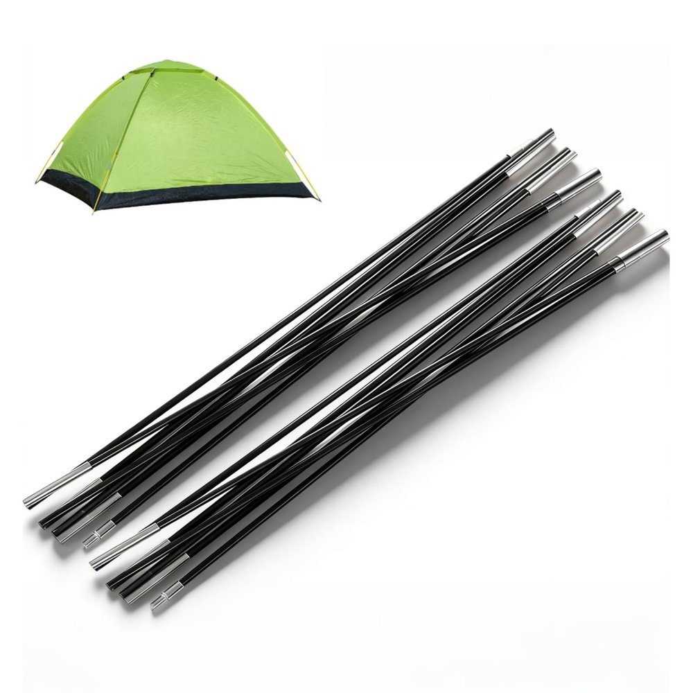 Tent Replacement Pole, 3.96m Camping Tent Poles Replacement for 3-4 People Fiberglass Bars Outdoor Support Rods Awning Frames Kit for Hiking Outdoor Activity