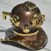 Antique Nautical US Navy Mark V Brass Diving Divers Marine Beautiful Scuba Mini Helmet Replica view 3