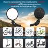 BriskMore Black Convex Rearview Mirrors, 2PCS Adjustable Handlebar Bicycle Mirrors for Road, Mountain, Scooter Bikes view 2