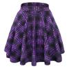 EXCHIC Women's Casual Stretchy Flared Mini Skater Skirt Basic A-Line Pleated Midi Skirt (S, 10) view 1