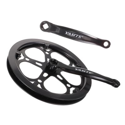 BESPORTBLE Single Gear Bike Crankset Kit Metal Sprocket Gear 170mm Crank Arm Easy Install Accessory