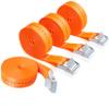 AYVANBER Tie Down Strap Heavy Duty Trailer Lashing Strap Cam Lock Buckle up to 600lbs 1" x16 ft for Surfboard Kayak Canoe Cargo Boat Luggage Bicycles Furniture & Moving Appliances (4-Pack Orange) view 1