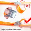 AYVANBER Tie Down Strap Heavy Duty Trailer Lashing Strap Cam Lock Buckle up to 600lbs 1" x16 ft for Surfboard Kayak Canoe Cargo Boat Luggage Bicycles Furniture & Moving Appliances (4-Pack Orange) view 4
