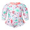 Freebily Baby Girls One Piece Bathing Suit Ruffled Back Swimsuit Rash Guard with UPF 50+ Orange 0-3 Months view 3