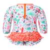 Freebily Baby Girls One Piece Bathing Suit Ruffled Back Swimsuit Rash Guard with UPF 50+ Orange 0-3 Months view 4