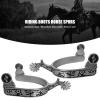 EVTSCAN Horse Spurs for Boots Stainless Steel West Cowboy Exquisite Pattern Horse Boot Spurs Decoration for Equestrian Competition Entertainment view 2