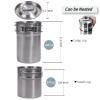 KOKKOYA 2 Piece Set Backpacking Camping Cups Mugs Camping Cooking Pot Cookware Set 304Foodgrade Outdoor Metal Stainless Steel Camp Cups for Boiling Water with Vented Lid Stackable for Hunting view 3