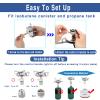 Backpacking Stove Portable Camping Stove Burner, Caudblor Small Backpack Stoves with Butane Adapter, Lightweight Hiking Stove with Carrying Case for Travel, Little Father's Day gifts Camp Stove view 4