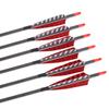 Elong 6PCS 30" Arrows for Compound Bows,Pure Carbon Hunting Arrows for Archery Spine 700 with 100 Grain Screw Tips,4" Turkey Feathers, for Compound & Recurve & Traditional Bow view 4